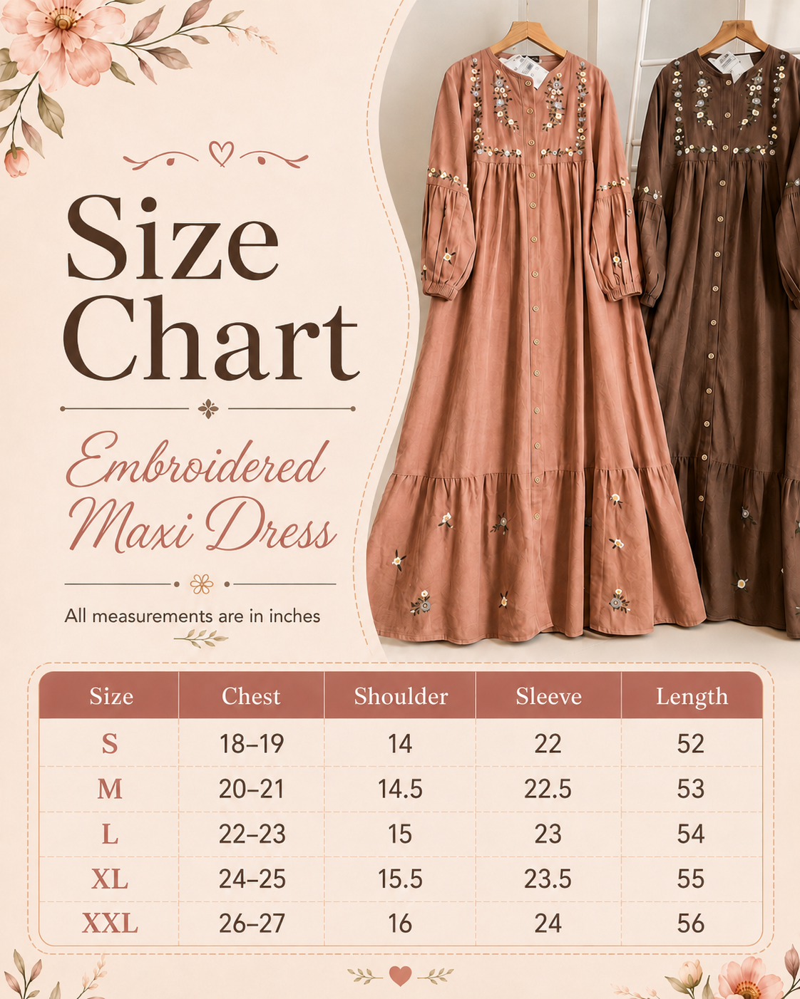 Roselle Embroidered Maxi