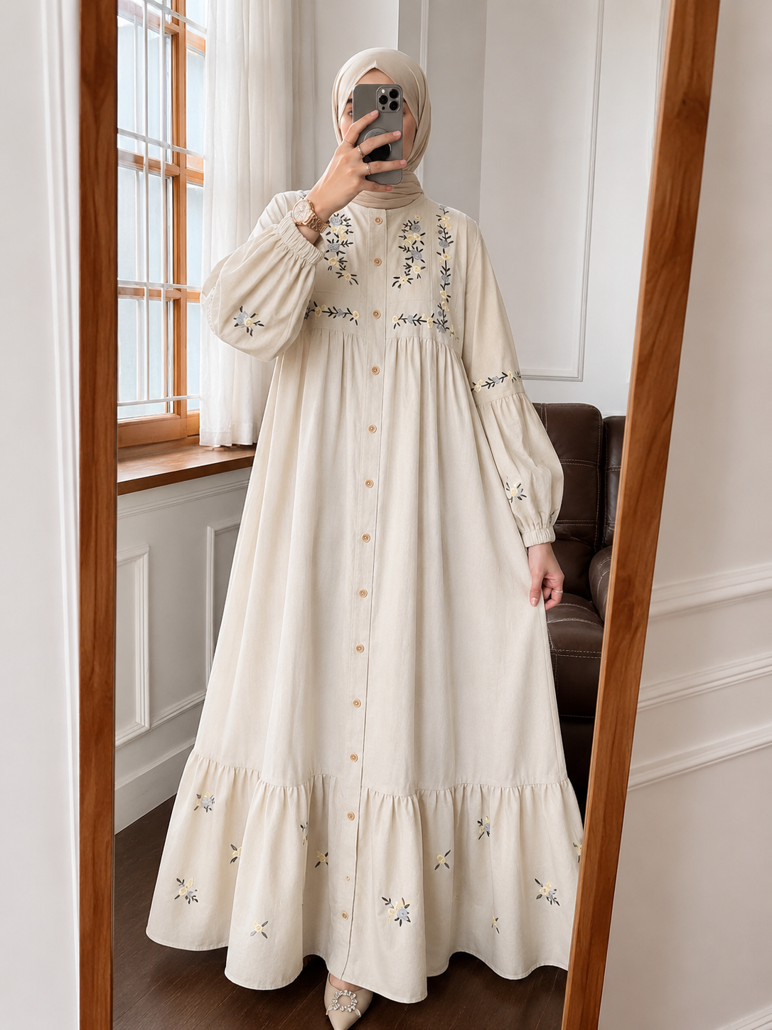 Roselle Embroidered Maxi