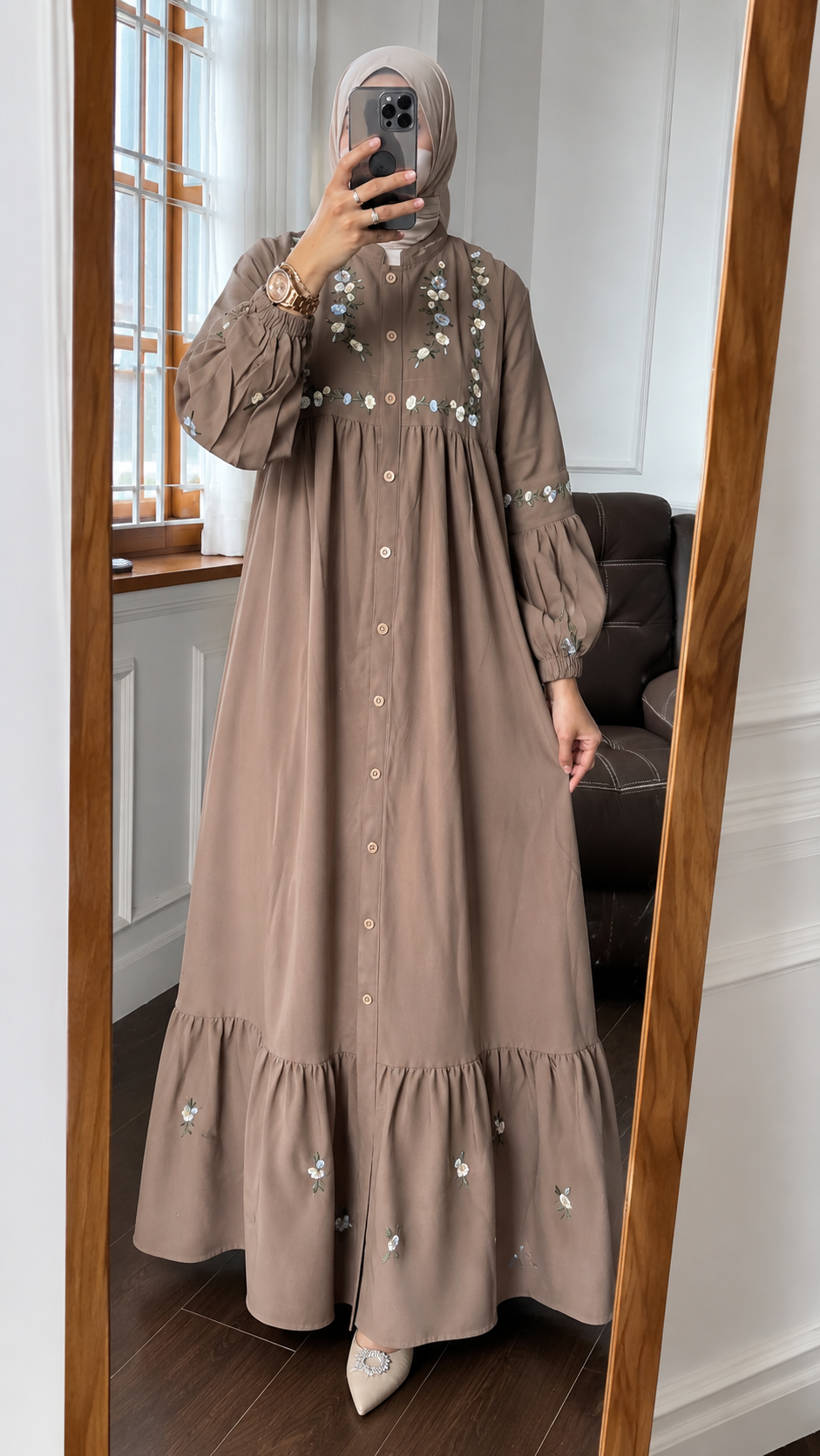 Roselle Embroidered Maxi